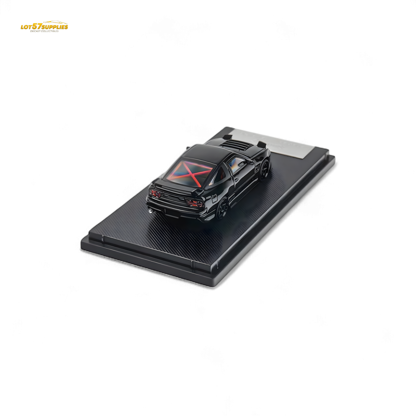 MicroTurbo Custom 180SX Type X Metallic Black MIYABI 1:64