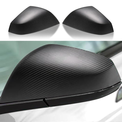 Side Mirror Cover OEM Style for Tesla Model X / S - Dry Carbon Fiber Exterior Mods