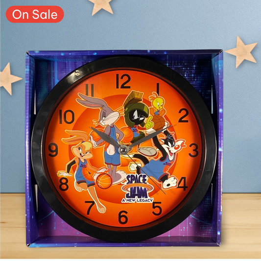 Looney Tunes Space Jam Characters Print 9 3/4 Wall Clock