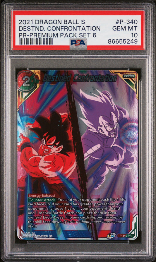2021 DRAGON BALL SUPER DESTND. CONFRONTATION #P-340 - PSA 10