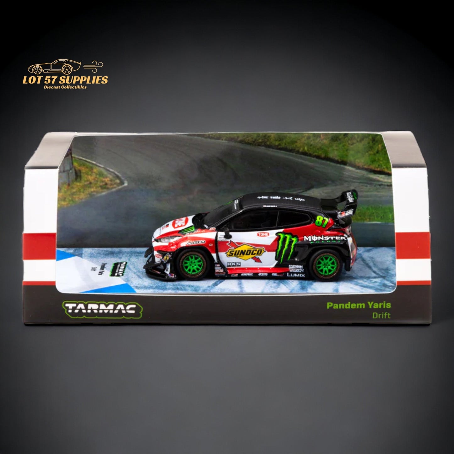 Tarmac Works Hobby64 Toyota Yaris GR Monster Drift 1:64 T64-080-MON