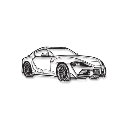 Supra MK5 Perspective Metal Car Wall Art  - MT1137