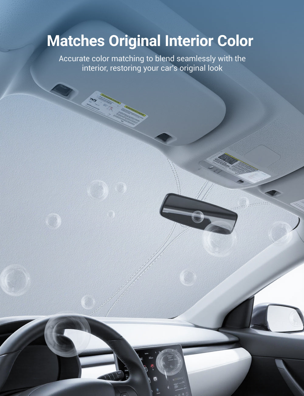 Graphene Front Windshield Sunshade for Model 3 Highland / Model Y Juniper