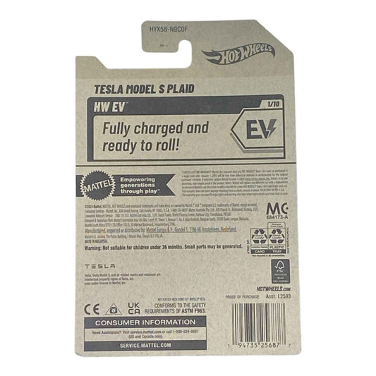 Hot Wheels Tesla Model S Plaid - EV Series 1/10 (Packaging Damage)