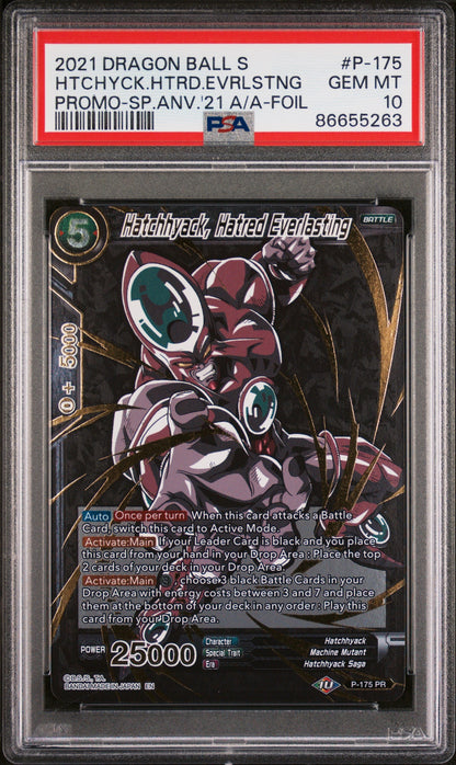 2021 DRAGON BALL SUPER HTCHYCK.HTRD.EVRLSTNG #P-175 - PSA 10