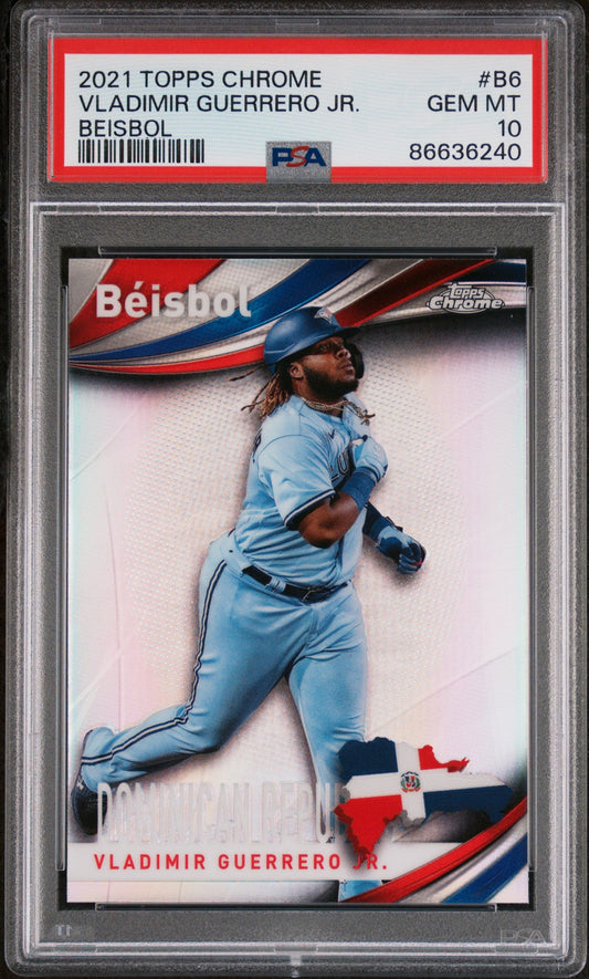 2021 TOPPS CHROME BEISBOL VLADIMIR GUERRERO JR #B6 - PSA 10