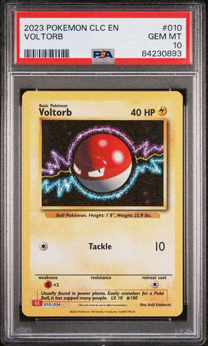 2023 POKEMON CHARIZARD & HO-OH ex DECK VOLTORB #10 PSA 10