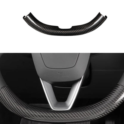 Upper / Lower Parts Steering Wheel Accessories for Tesla Model 3 / Y  -  Carbon Fiber Interior Mods