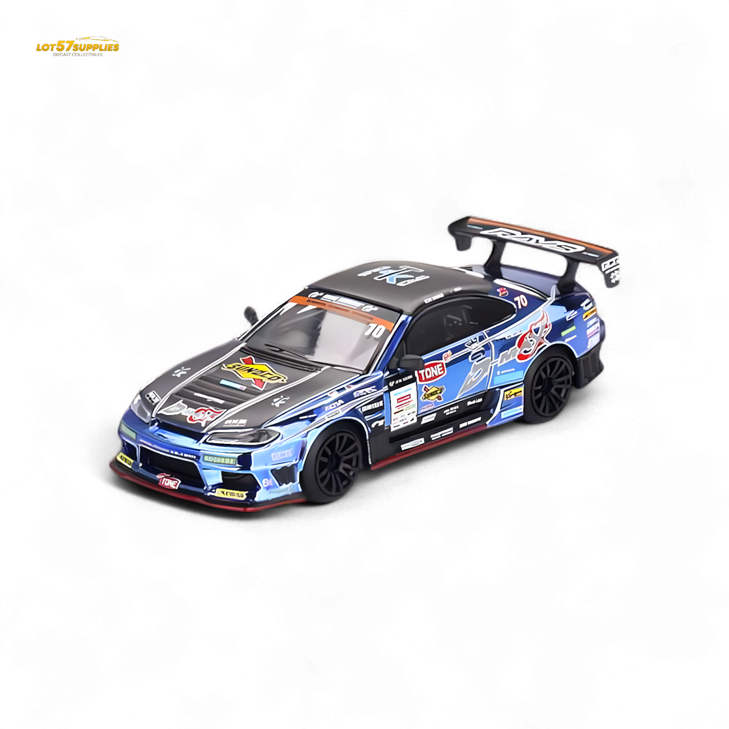 Mini-GT Nissan S15 Silvia D-MAX #70 Japan Exclusive #855 1:64