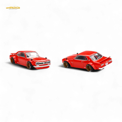 Kaido House Nissan Skyline 2000GT-R Red (KPGC10) Kaido Street V1 1:64