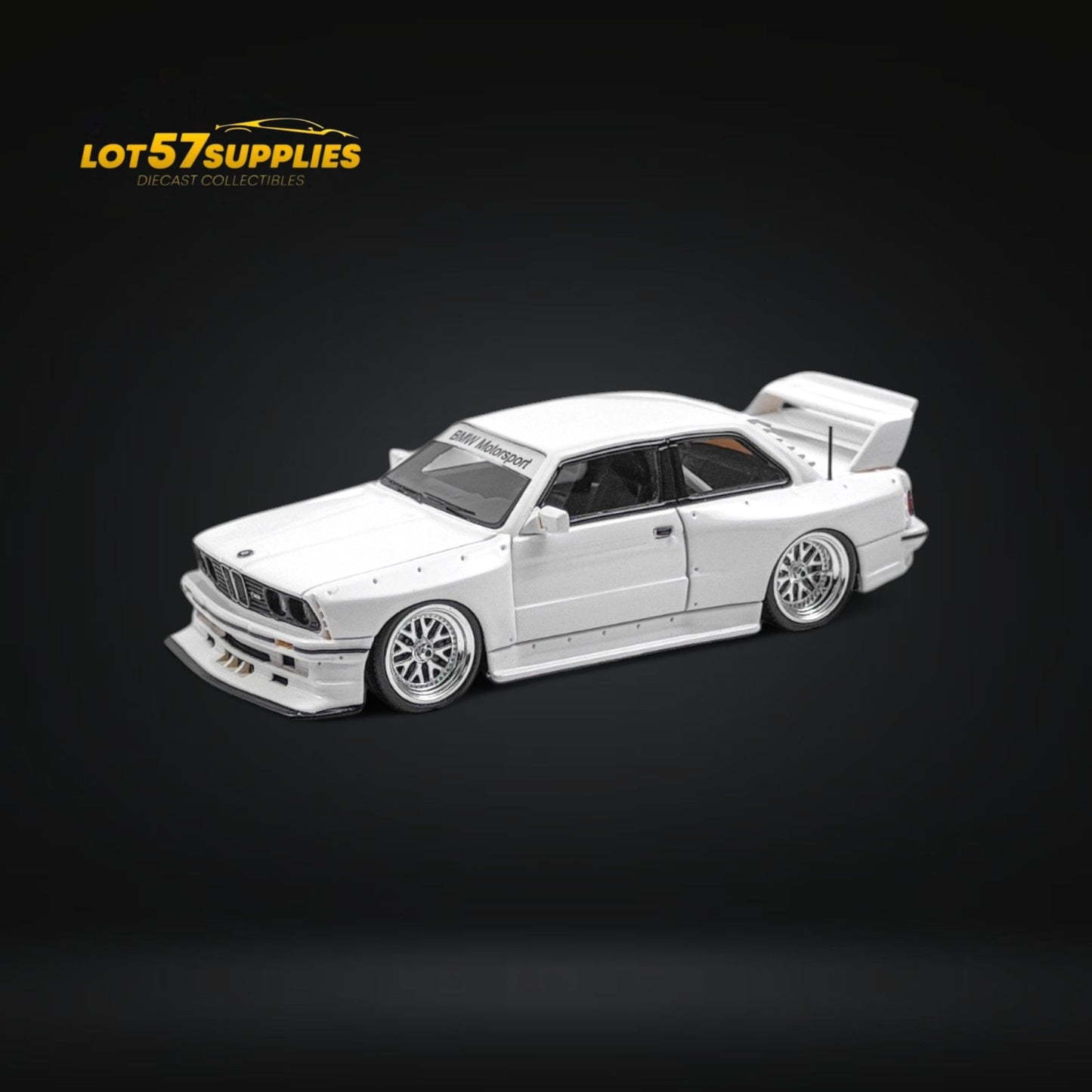 NA BMW E30 Wide-Body Resin Model White 1:64