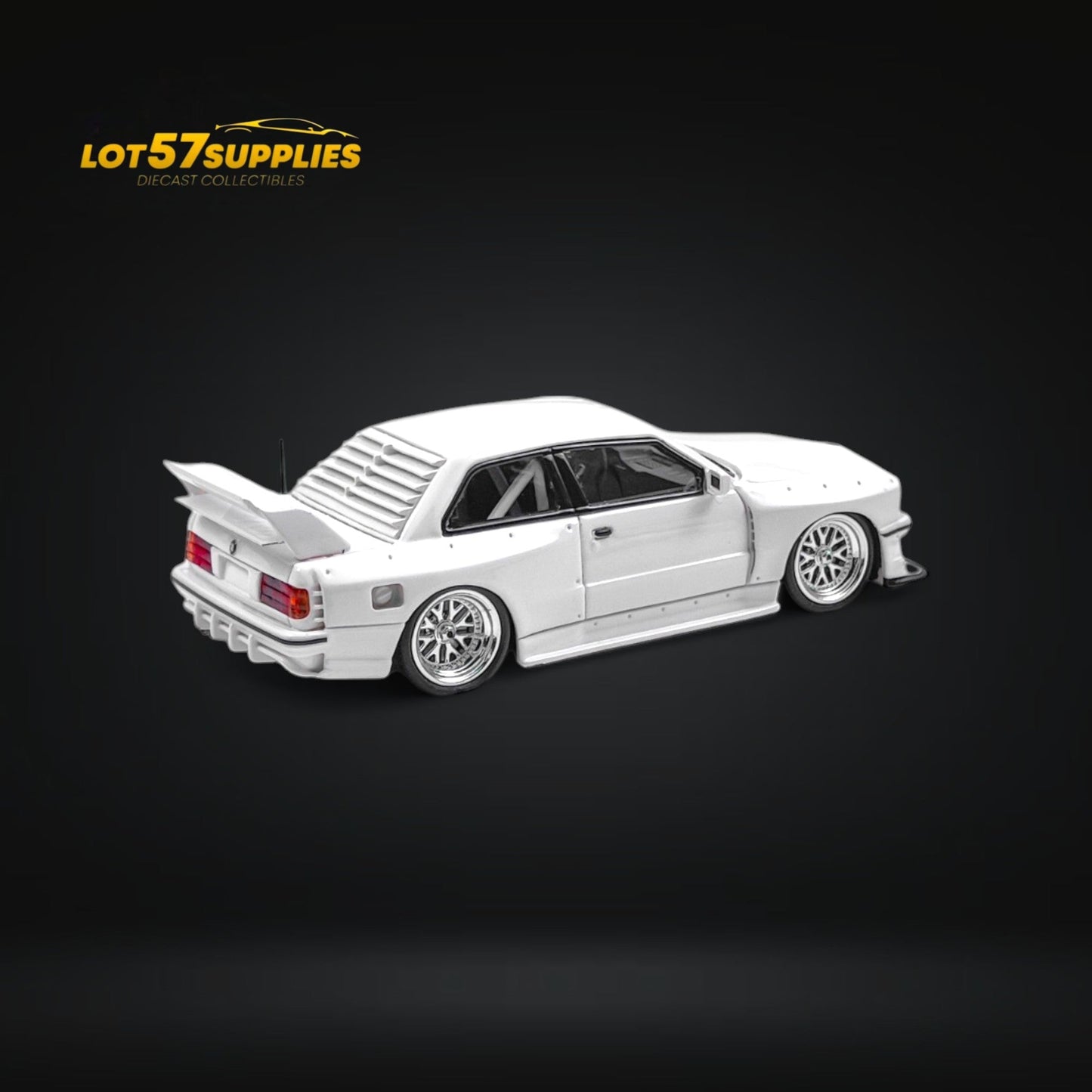 NA BMW E30 Wide-Body Resin Model White 1:64