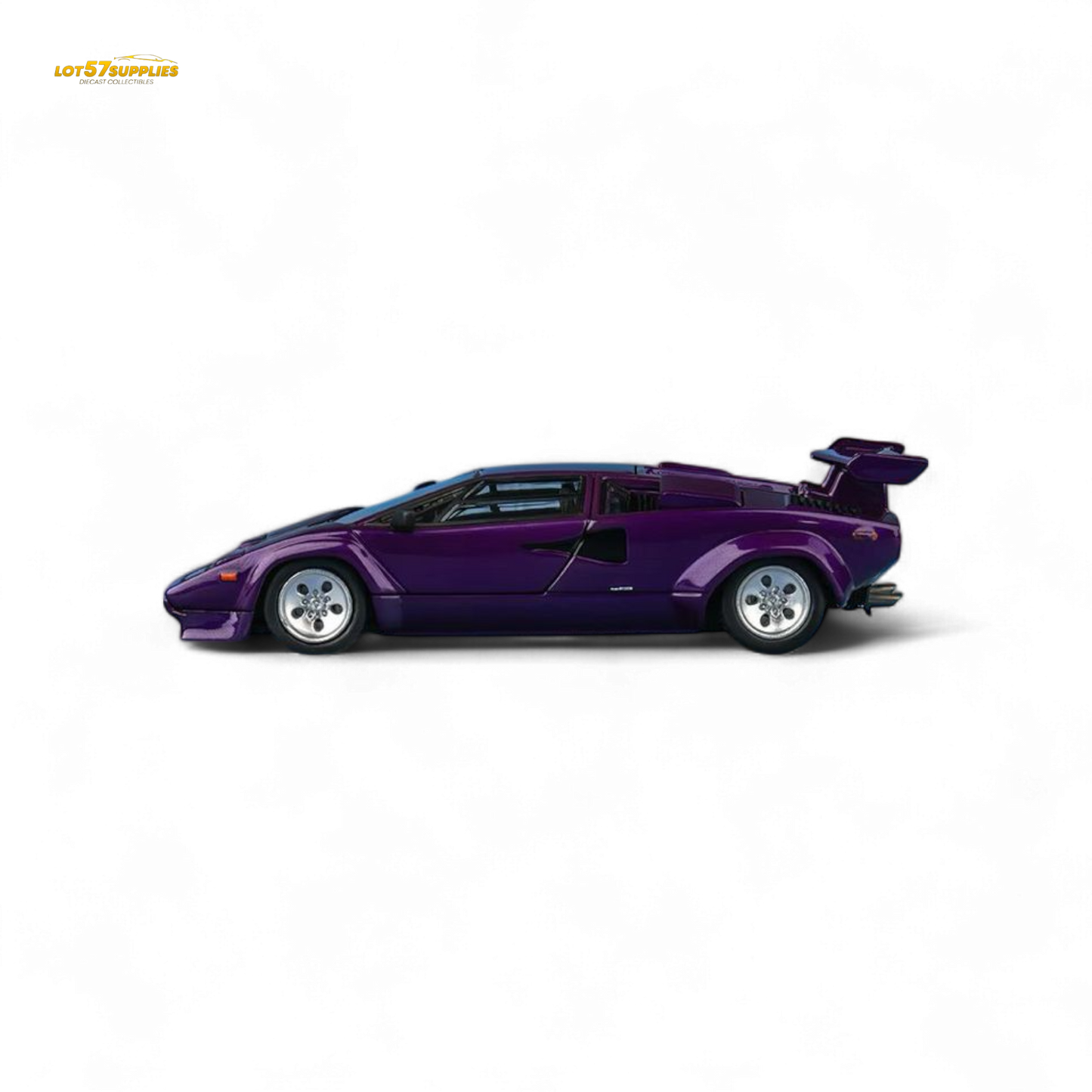 Findclassically Countach LP5000S - Metallic Purple w/ Wing 1:64