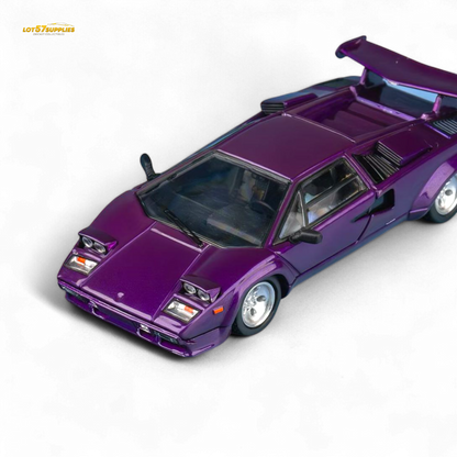 Findclassically Countach LP5000S - Metallic Purple w/ Wing 1:64