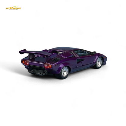 Findclassically Countach LP5000S - Metallic Purple w/ Wing 1:64