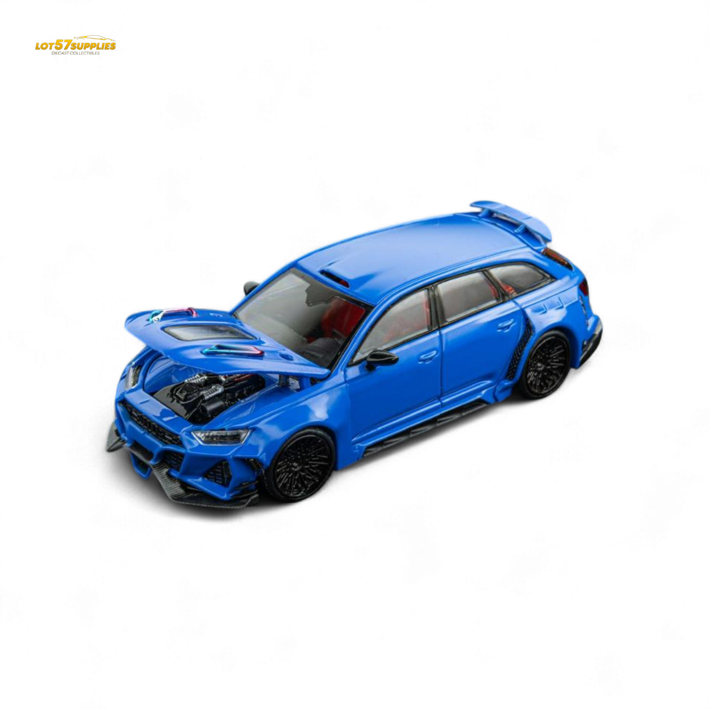 (Pre-Order) DCM Modified Audi RS6 Wagon Blue - Engine & Openable Hood 1:64