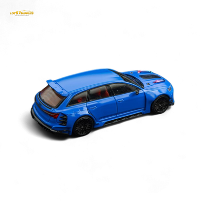 (Pre-Order) DCM Modified Audi RS6 Wagon Blue - Engine & Openable Hood 1:64