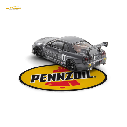 Fast Speed FS 1:64 Skyline GT-R R34 Nismo Z-Tune Pennzoil #1 – Grey (Foshan AIT Exhibition Edition)