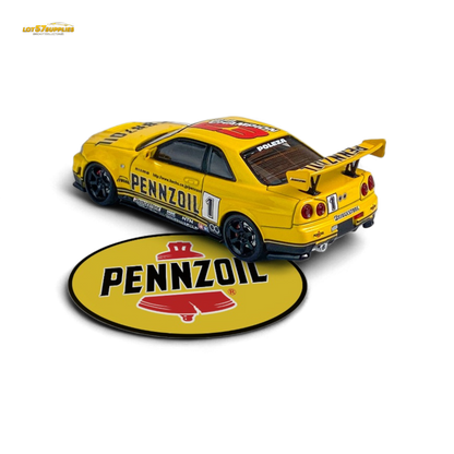 Fast Speed FS 1:64 Skyline GT-R R34 Nismo Z-Tune Pennzoil #1 – Yellow