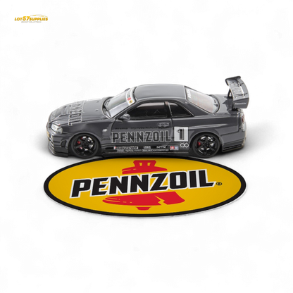 Fast Speed FS 1:64 Skyline GT-R R34 Nismo Z-Tune Pennzoil #1 – Grey (Foshan AIT Exhibition Edition)