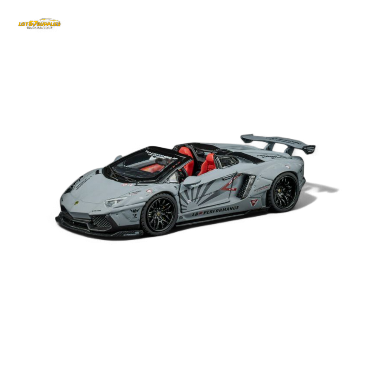 TPC Rhino Model RM 1/64 Lamborghini LP720-4 Roadster Wide-Body Modified - Combat Gray 1/64