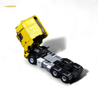 TimeMicro & Perka BENZ FLATBED TRANSPORT VEHICLE - Yellow 1/64