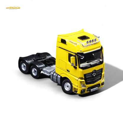 TimeMicro & Perka BENZ FLATBED TRANSPORT VEHICLE - Yellow 1/64