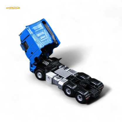 TimeMicro & Perka BENZ FLATBED TRANSPORT VEHICLE - Blue 1:64