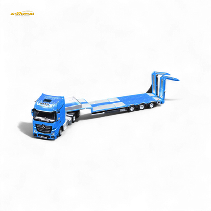 TimeMicro & Perka BENZ FLATBED TRANSPORT VEHICLE - Blue 1:64