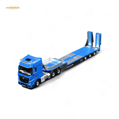TimeMicro & Perka BENZ FLATBED TRANSPORT VEHICLE - Blue 1:64