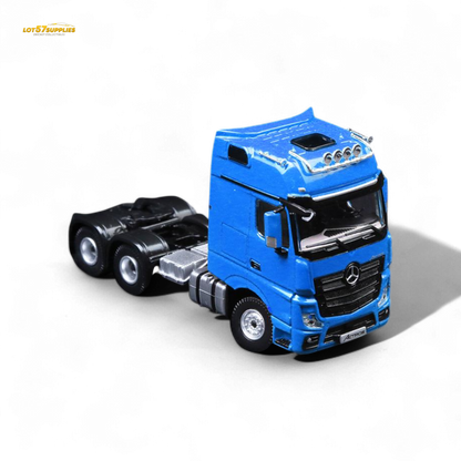 TimeMicro & Perka BENZ FLATBED TRANSPORT VEHICLE - Blue 1:64