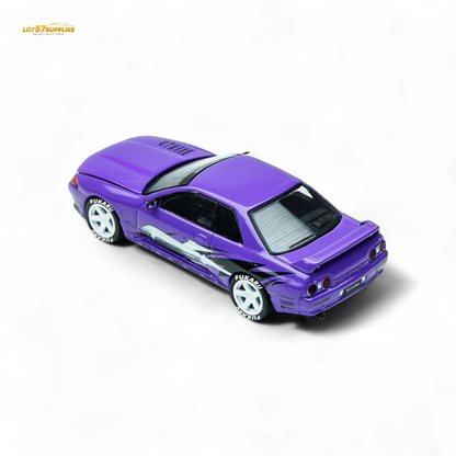 (Pre-Order) TimeMicro Skyline GT-R R32 Los Santos Drift - Purple 1/64