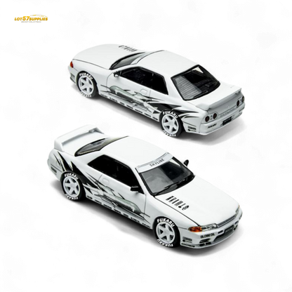 (Pre-Order) TimeMicro Skyline GT-R R32 Los Santos Drift - White 1/64