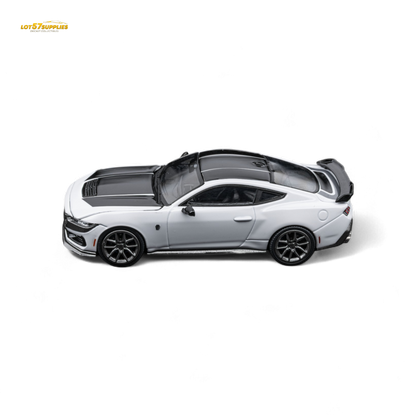 (Pre-Order) DCM Mustang Dark Horse - Crystal White - Titanium Wheels 1:64