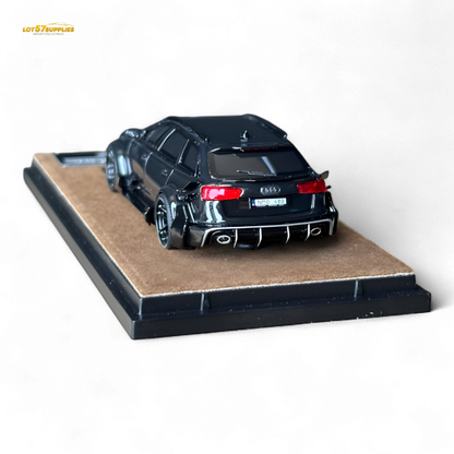 Qidian Model Audi RS6 Avant (C7) Crock Station wagon DTM Wide-Body Modified - Black 1/64