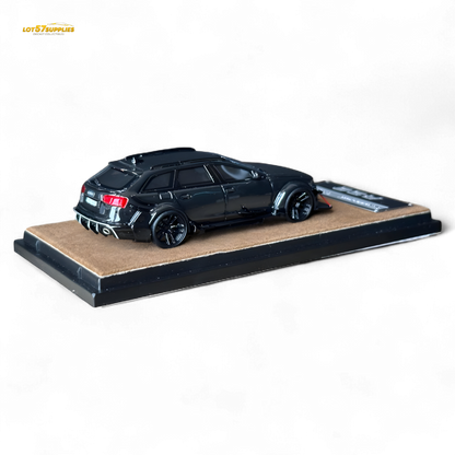 Qidian Model Audi RS6 Avant (C7) Crock Station wagon DTM Wide-Body Modified - Black 1/64