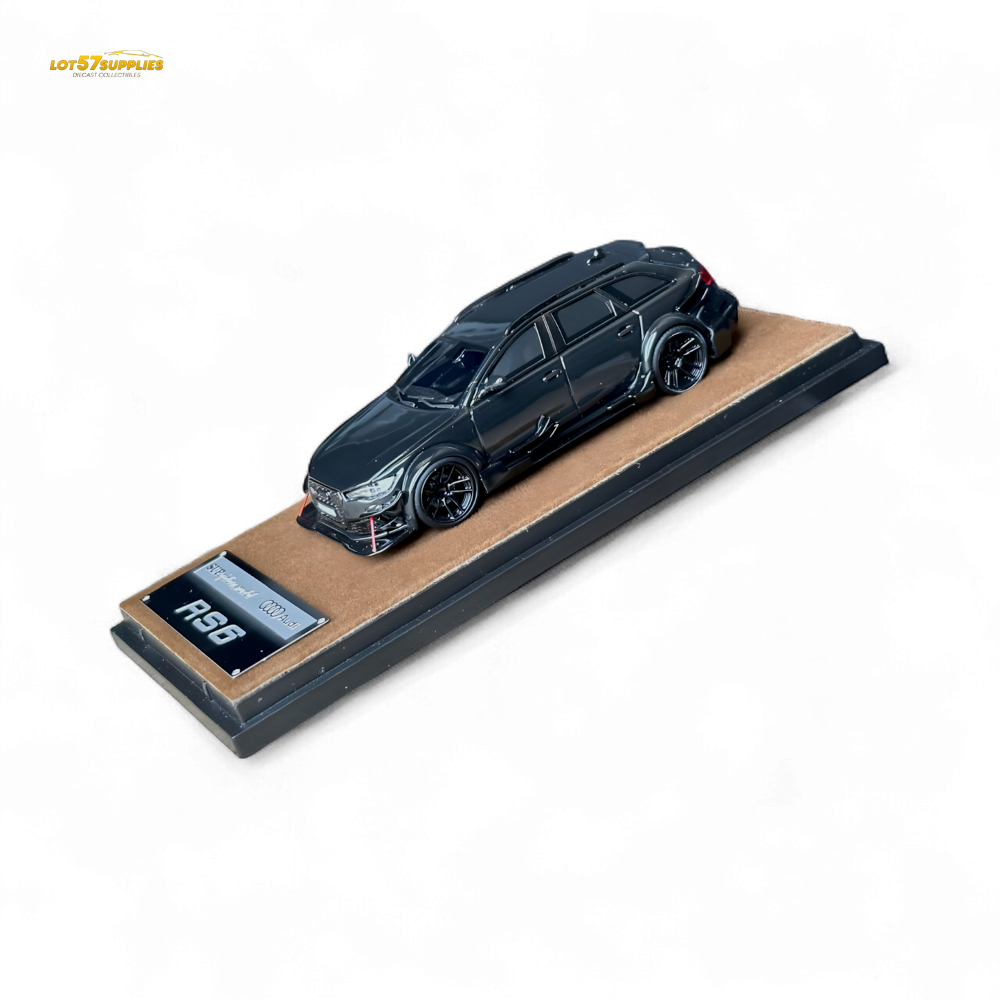 Qidian Model Audi RS6 Avant (C7) Crock Station wagon DTM Wide-Body Modified - Black 1/64