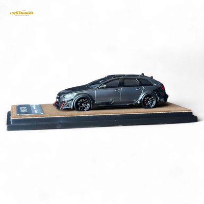Qidian Model Audi RS6 Avant (C7) Crock Station wagon DTM Wide-Body Modified  - Gungrey 1/64