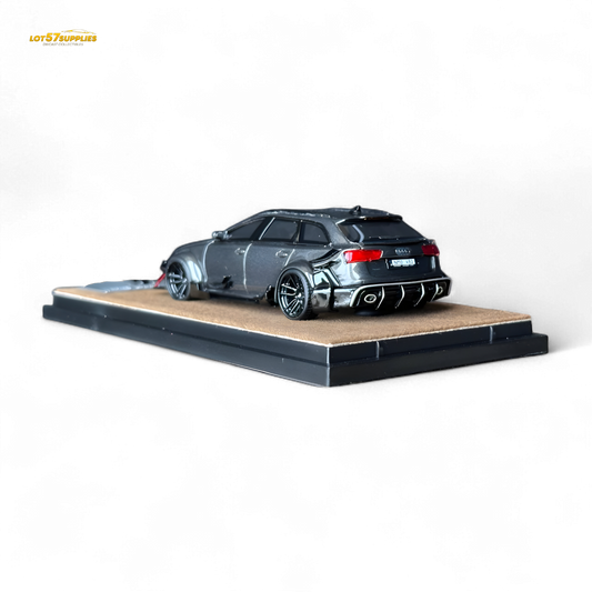 Qidian Model Audi RS6 Avant (C7) Crock Station wagon DTM Wide-Body Modified  - Gungrey 1/64