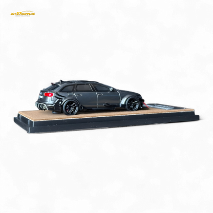 Qidian Model Audi RS6 Avant (C7) Crock Station wagon DTM Wide-Body Modified  - Gungrey 1/64