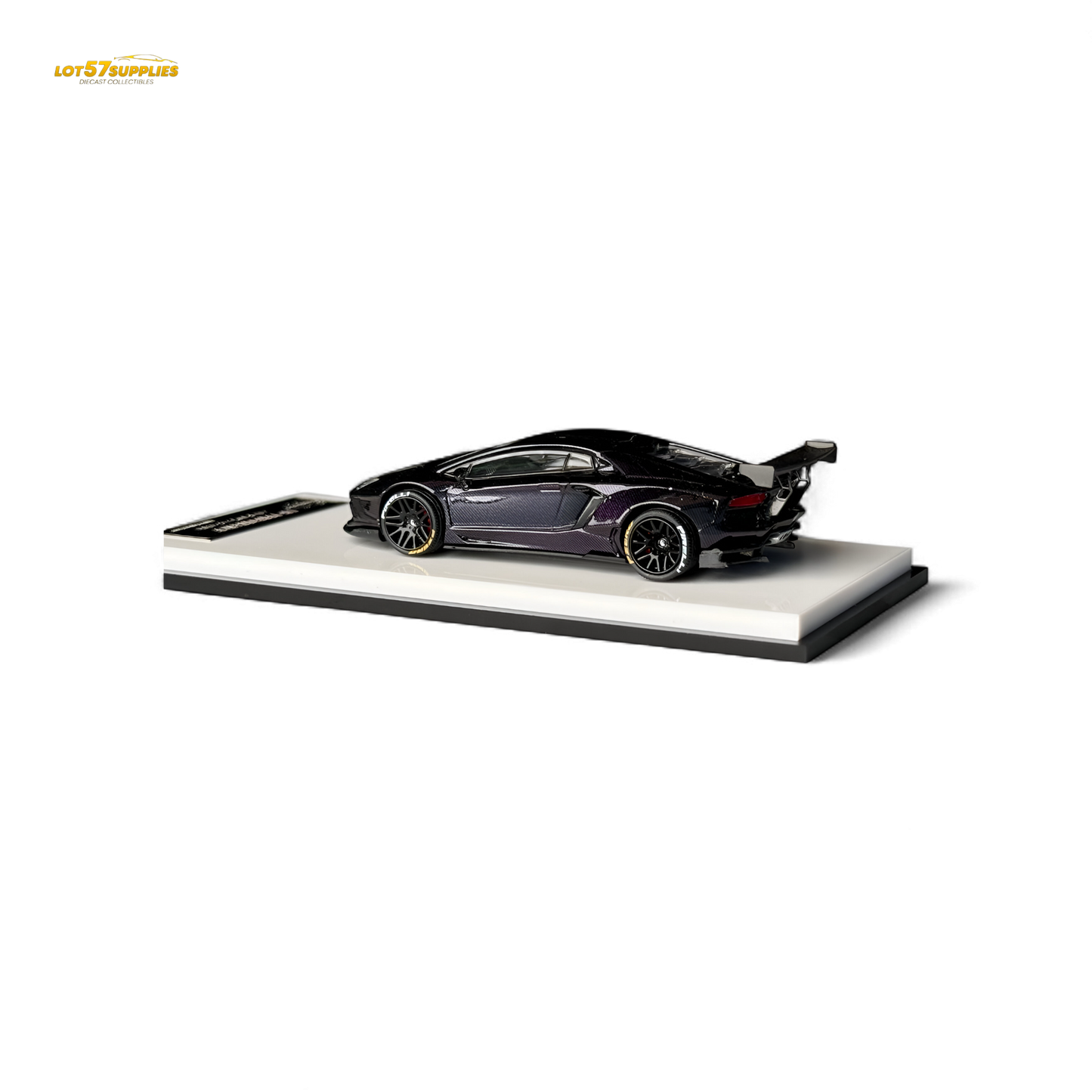 King Model Lamborghini Aventador LP700-4 LB 1.0 Purple Carbon Fiber 1:64