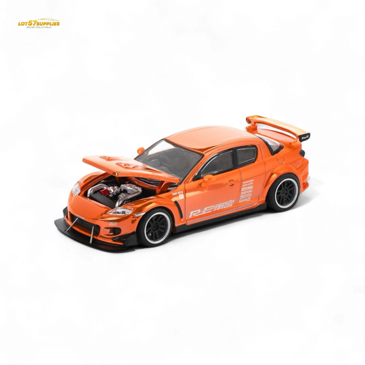 (Pre-Order) Poprace MAZDA RX-8 RE-AMEMIYA - CHROME ORANGE 1:64