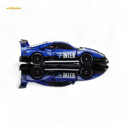 Demon King Auto F40 LB-Works Wide-Body Gull Wing Gate Modified - Inter Milan Livery 1:64