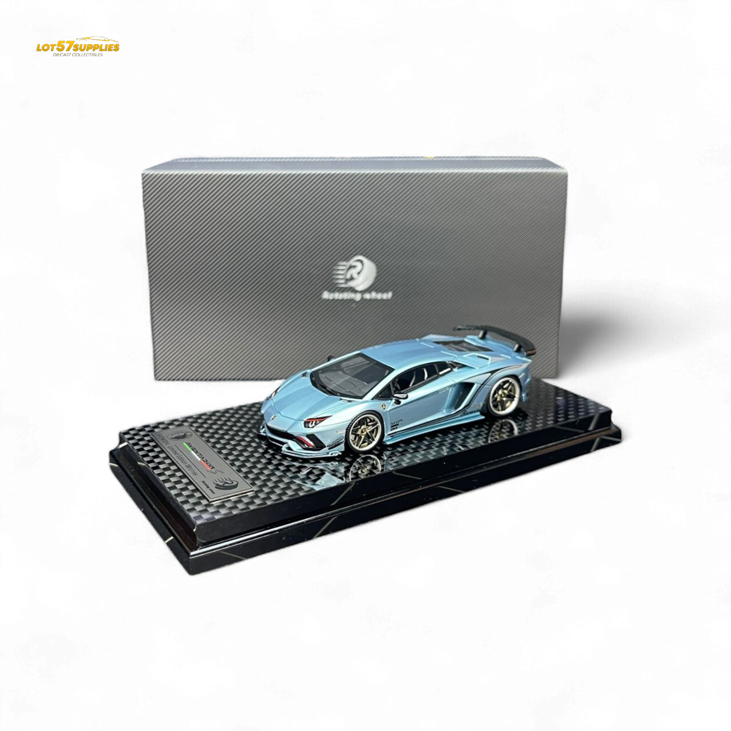 Rotating Wheel Rowen Aventador S - Ice Blue 1/64