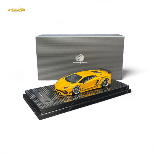 Rotating Wheel Rowen Aventador S - Pearl Yellow 1/64
