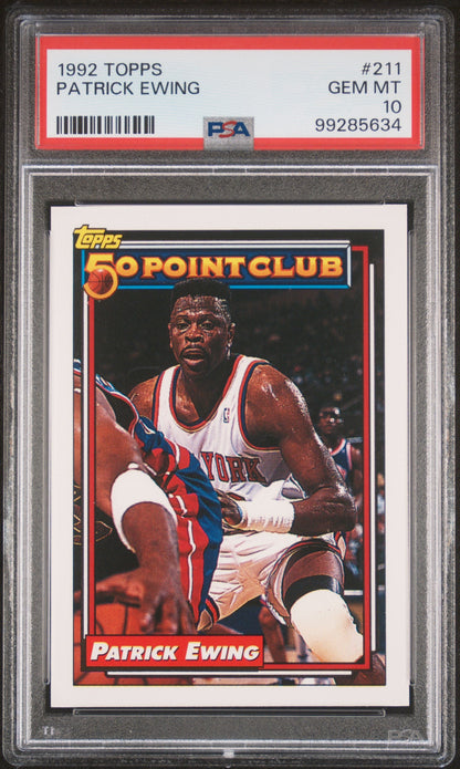 1992 TOPPS PATRICK EWING  #211 - PSA 10