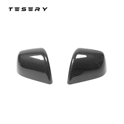 ABS Black Mirror Cover for Tesla Model 3 / Y 2020-2024