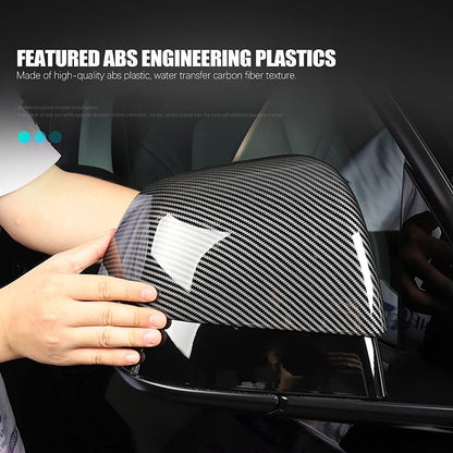 ABS Black Mirror Cover for Tesla Model 3 / Y 2020-2024