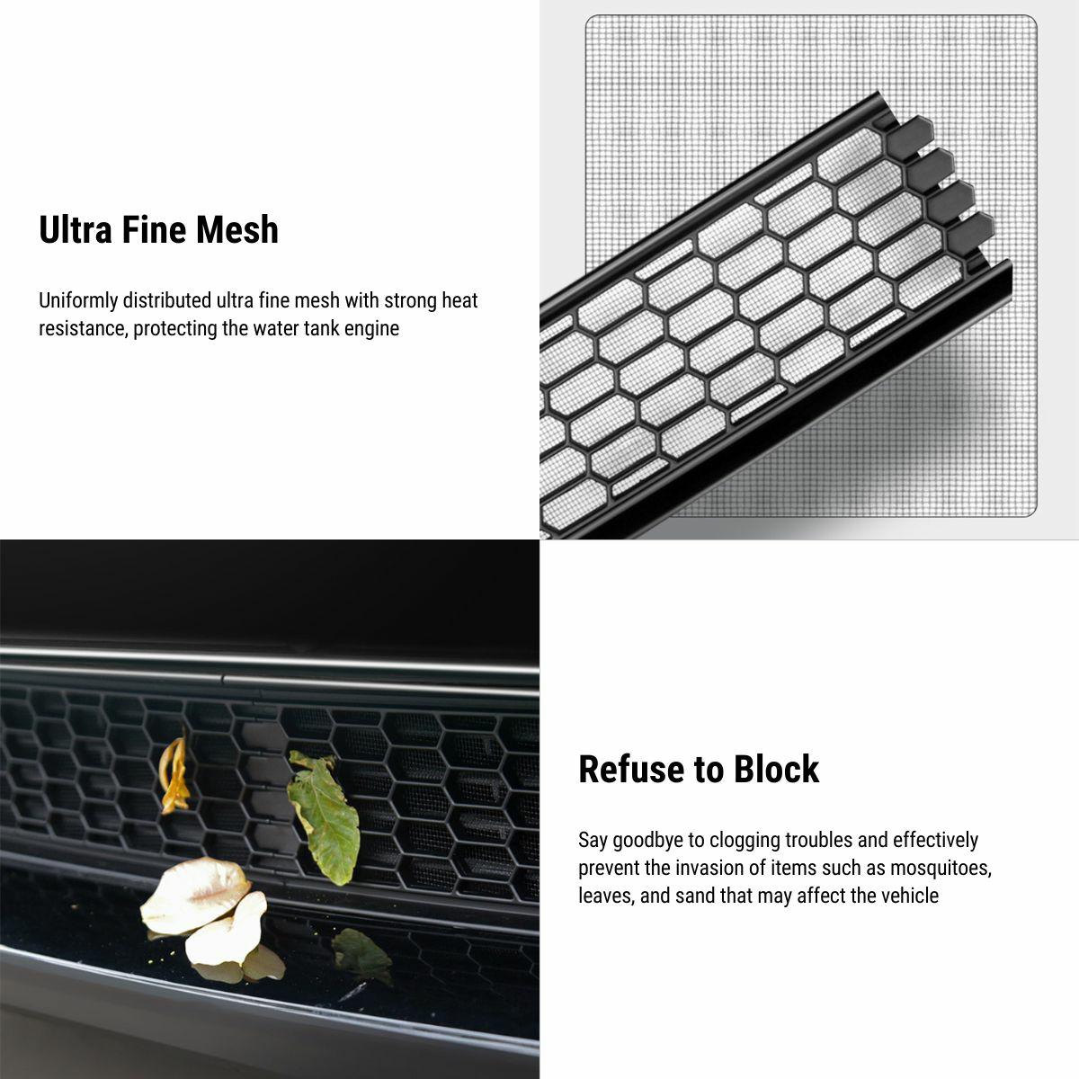 Split Insect Net Front Bumper Grill for Tesla Model Y (Not fit for Performance)