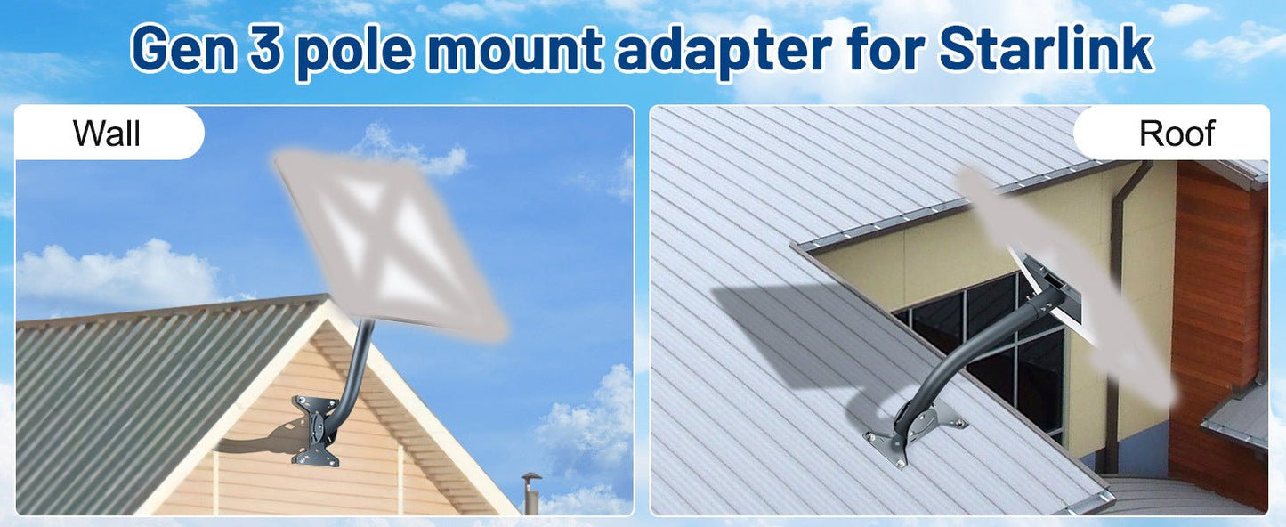 Adjustable Roof Wall Mount Kit V4 for Starlink Gen3